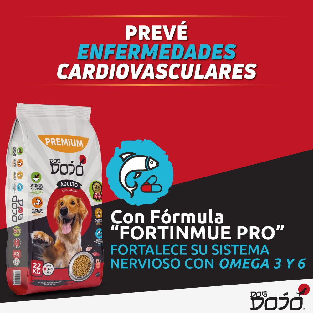 Alimento PREMIUM 25kg Razas Grandes + Dojo Balance Gastro Care — Suplemento Digestivo Avanzado 300g