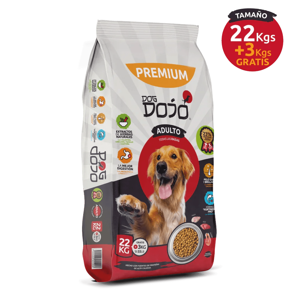 Alimento PREMIUM 25kg Razas Grandes - Dog Dojo