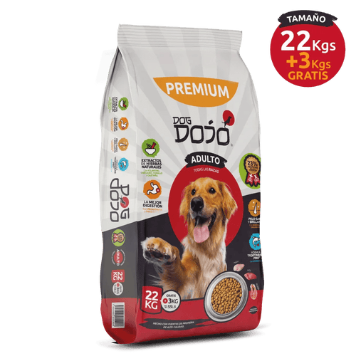 Alimento PREMIUM 25kg Razas Grandes - Dog Dojo
