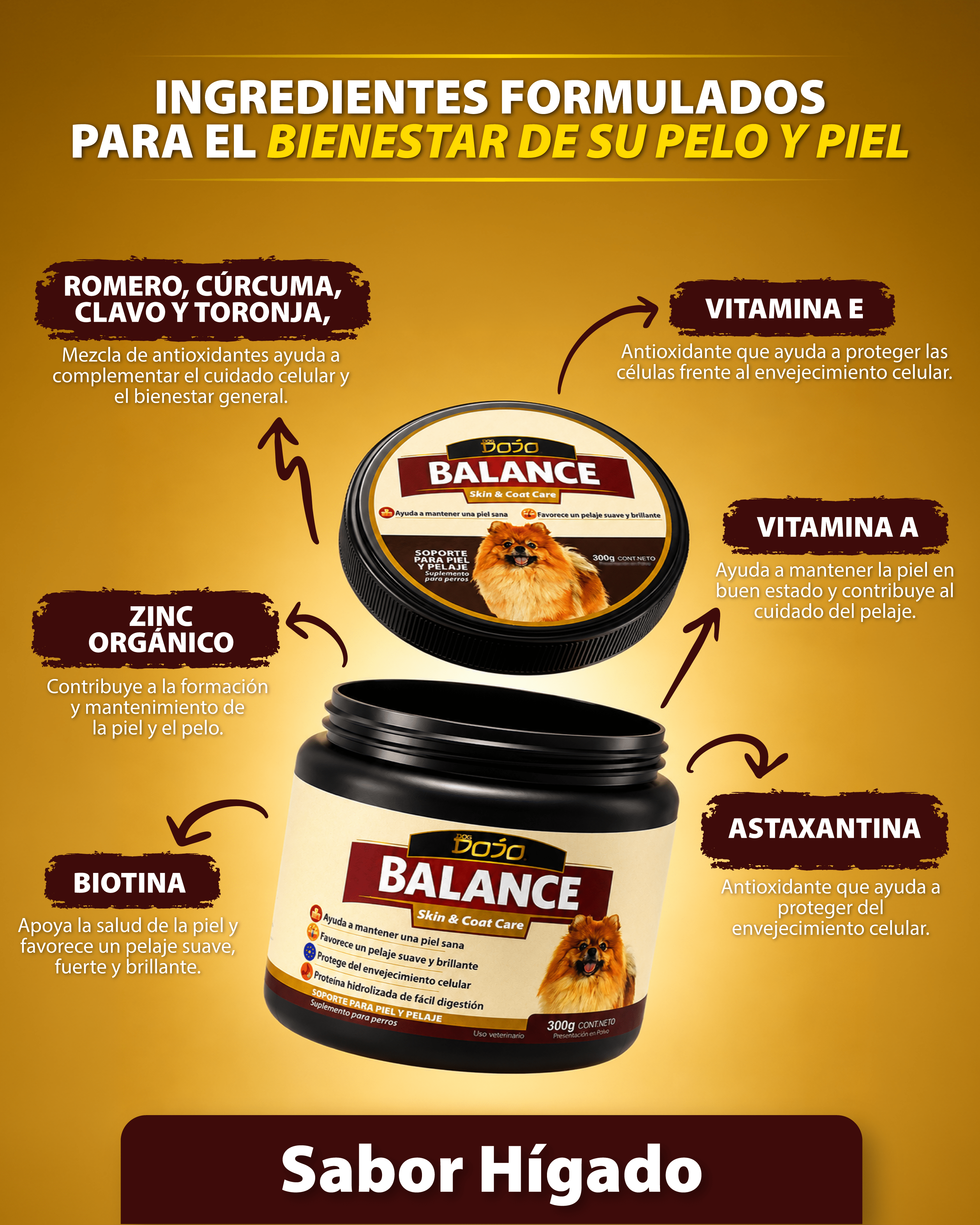 Dojo Balance Skin Care — Pelo y Piel Sanos y Brillantes 300g - Dog Dojo